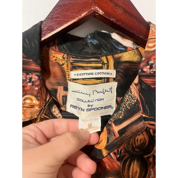 Vintage Reyn Spooner Guy Buffett Mens Hawaiian Shirt Gentleman's Club Dog - Picture 4 of 8